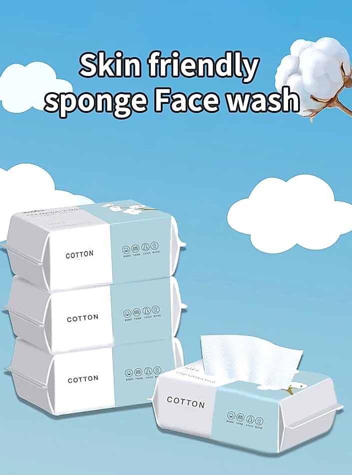 100-Piece Pearl Cotton Face Towels Disposable Makeup Remover — package contents