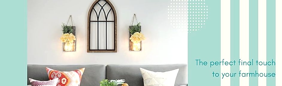 Besuerte Rustic Wooden Wall Sconce with LED String Lights, — feature highlights