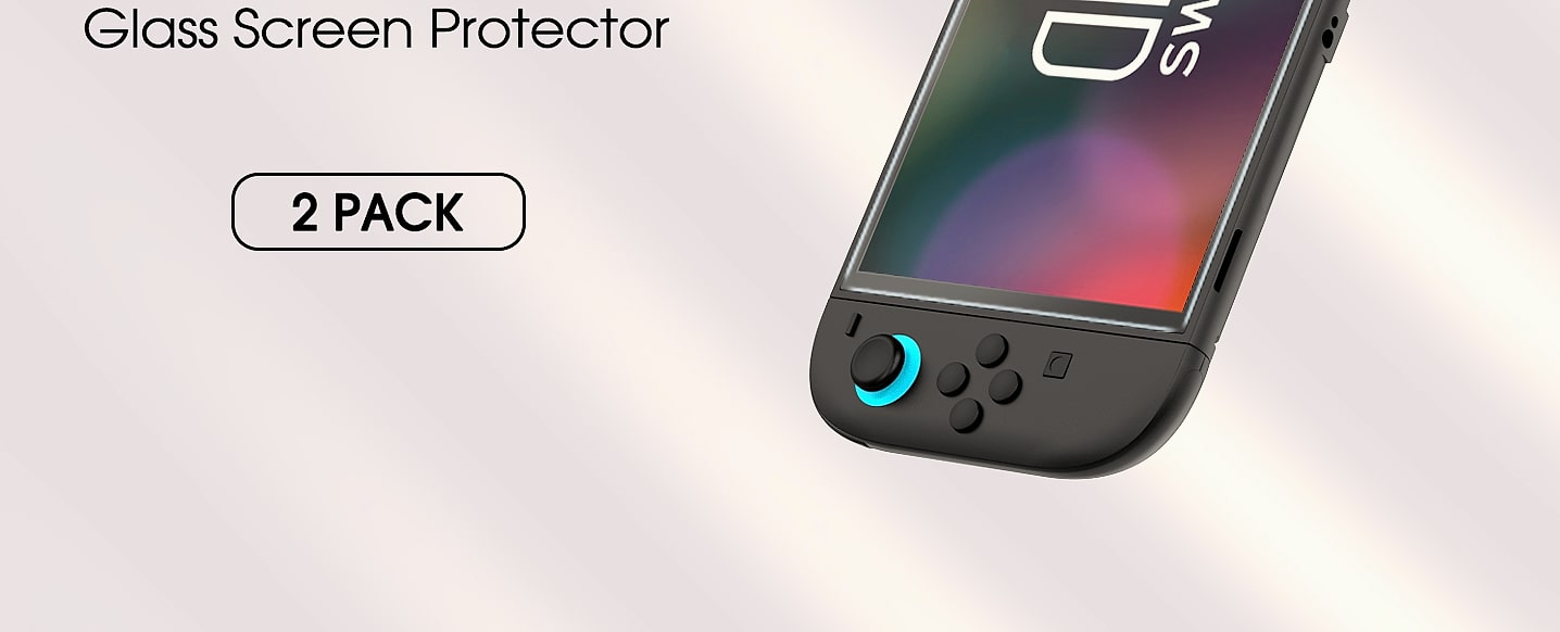 amFilm OneTouch Screen Protector for Nintendo Switch 2 — scale reference