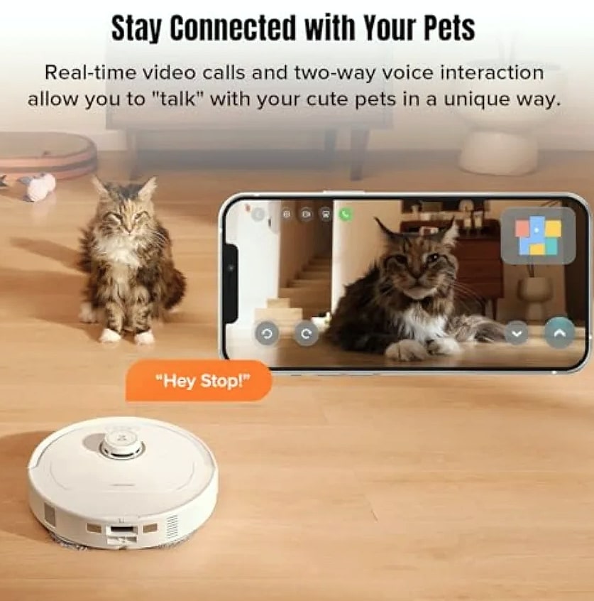 Qrevo MaxV Robot Vacuum and Mop with FlexiArm Design — side view