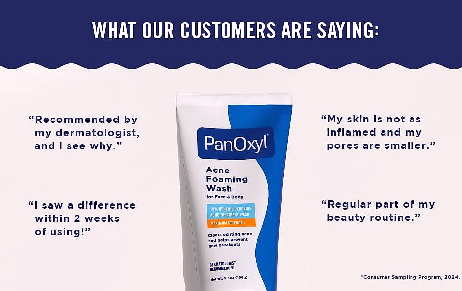 PanOxyl 10% Benzoyl Peroxide Foaming Wash for Acne — assembled view