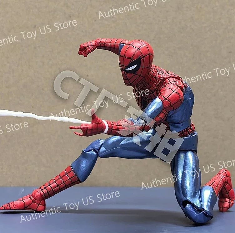 Bandai Mafex 075 Amazing Spider-Man Comic Ver Action Figure — close-up details