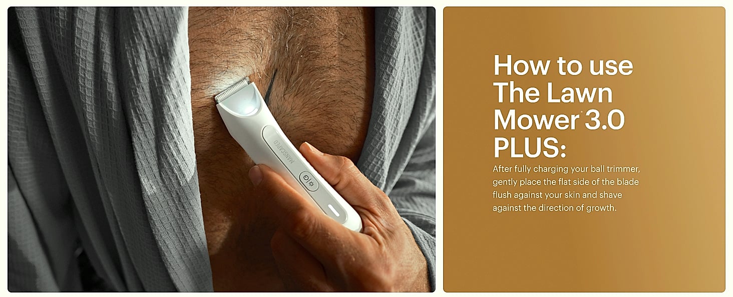 MANSCAPED Lawn Mower 3.0 Plus Waterproof Body Hair Trimmer — parts overview