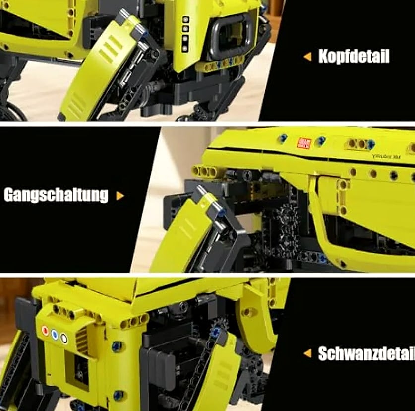 Mould King Robot Dog Building Set with Remote Control — assembled view