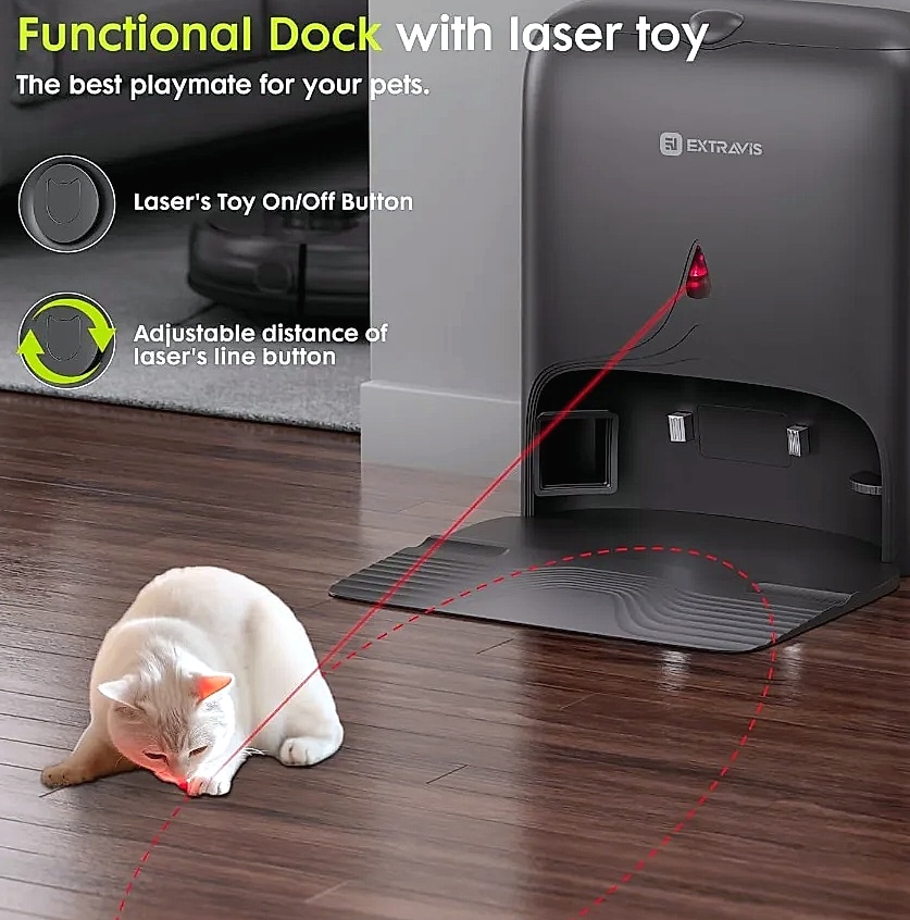 SHXI Robot Vacuum and Mop V5 with Tangle Cutter for Pet Hair — scale reference
