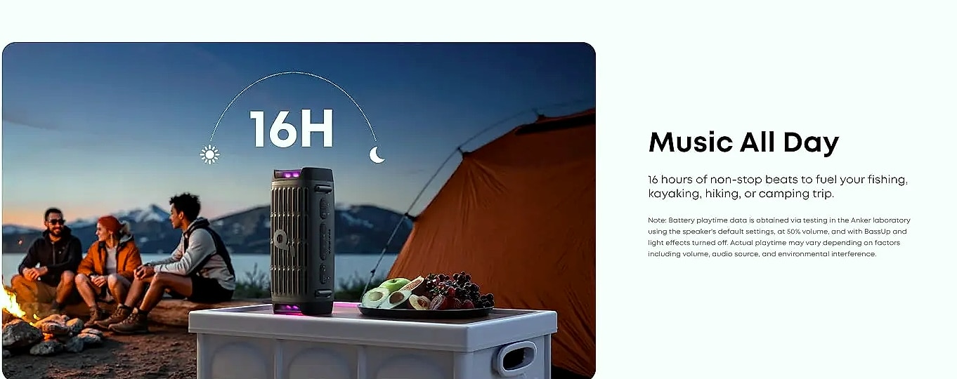 Soundcore Boom 3i Waterproof Bluetooth Speaker, IP68 — interior detail