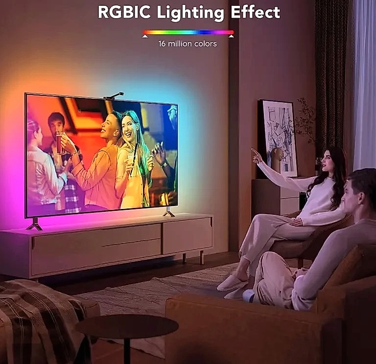KcoiiFun RGBIC LED TV Backlight Strip with App Control — build progress