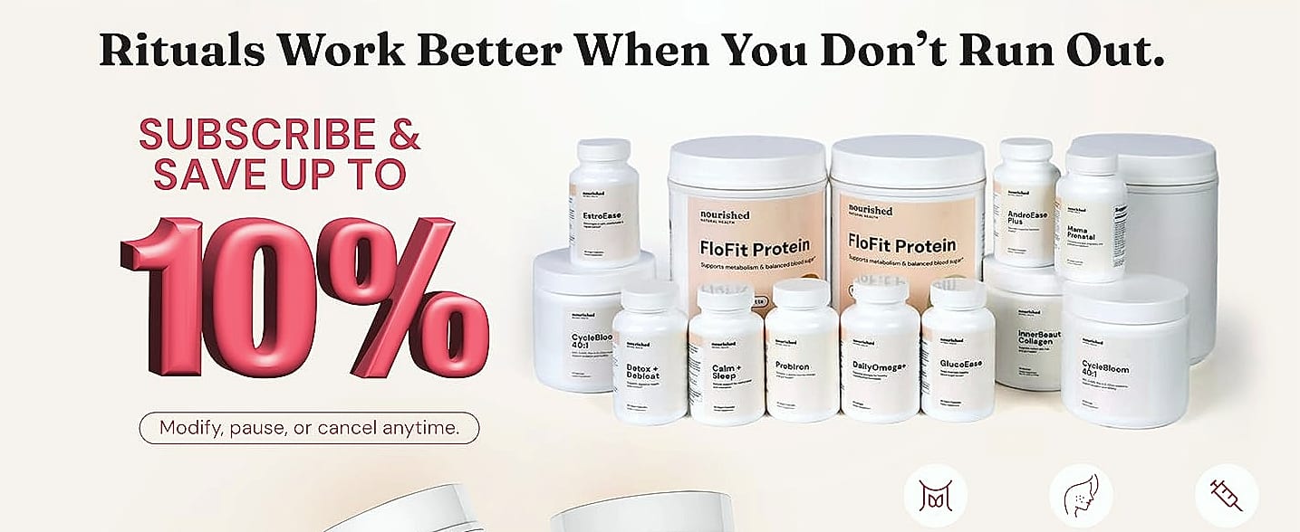 Nourished Natural Health FloFit Pea Protein Powder for Women — side view