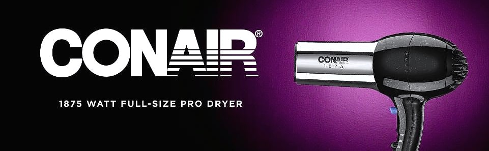 Conair 1875W Ionic Hair Dryer with Tourmaline Ceramic — parts overview