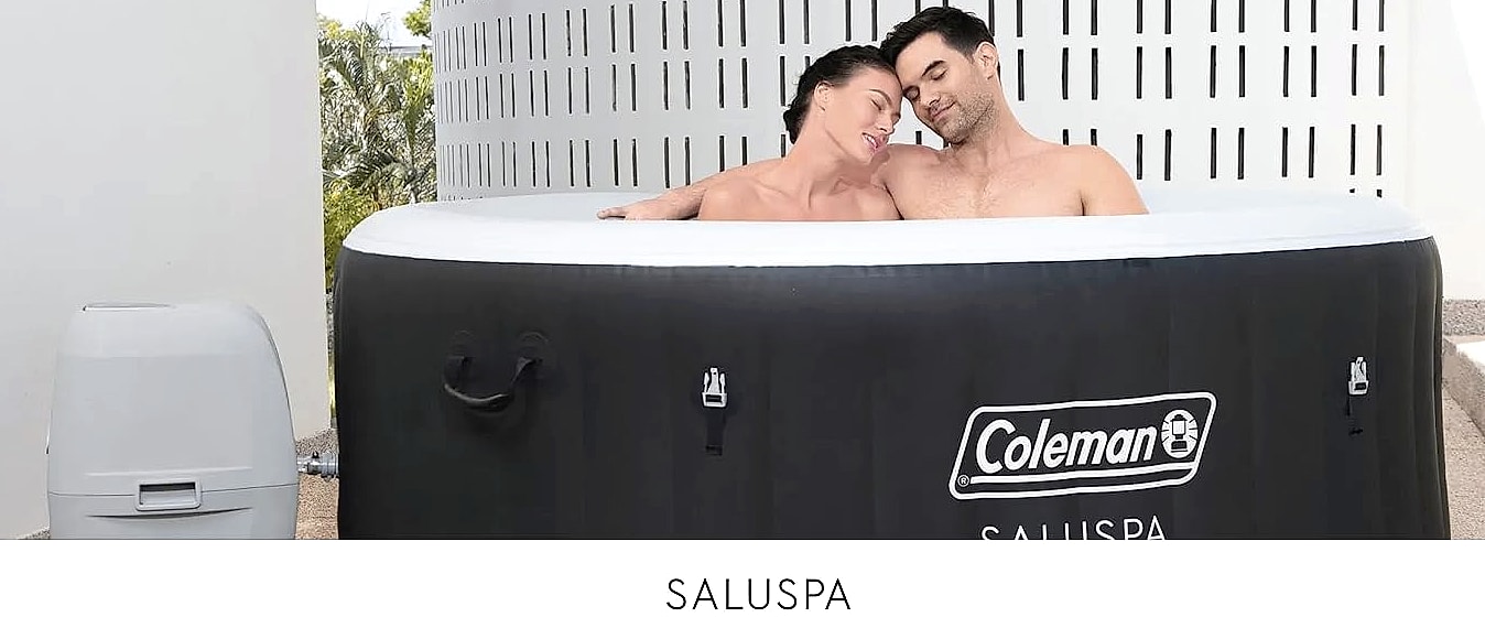 Coleman Miami 2-4 Person Inflatable Hot Tub with 120 AirJets — side view