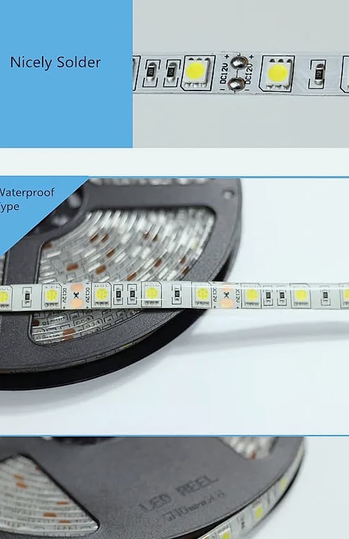 WIXOLighting 5M USB LED Strip Light 5V 3528 SMD — package contents