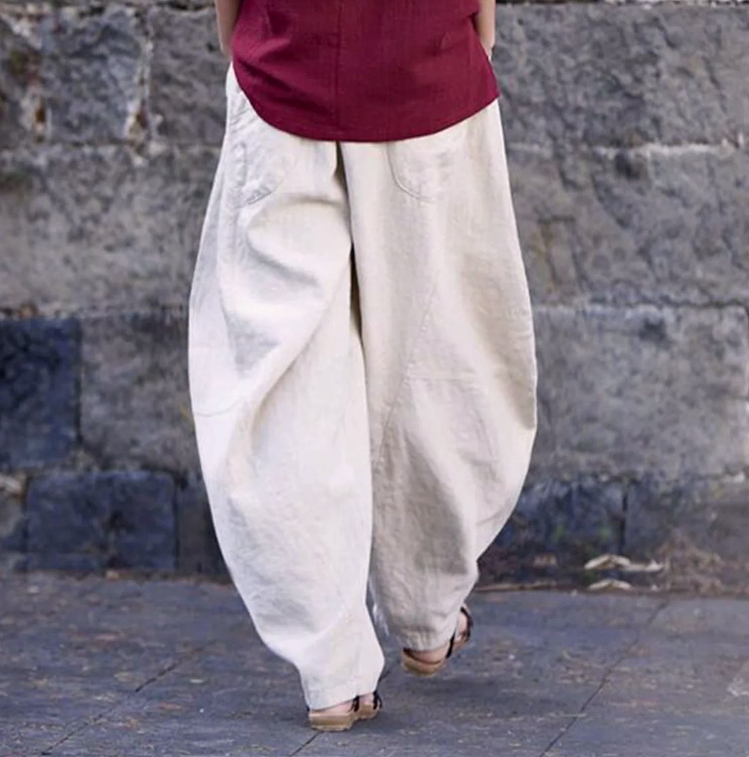 Aristarchus Cotton Linen Women's Cargo Pants Loose Fit — build progress