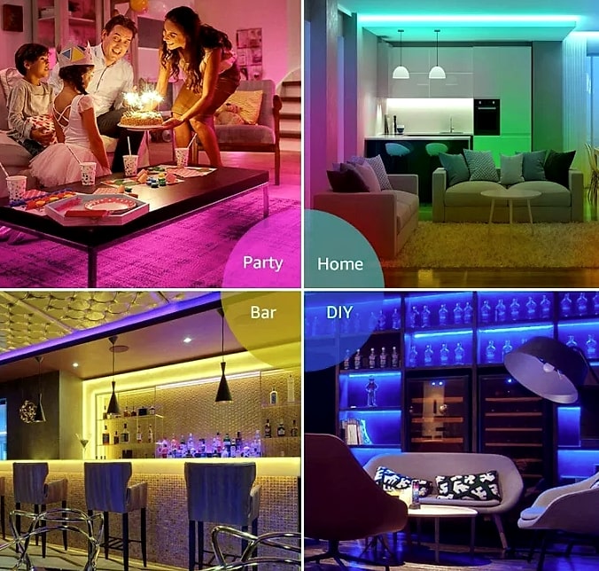 WIXOLighting 5M USB LED Strip Light 5V 3528 SMD — close-up details