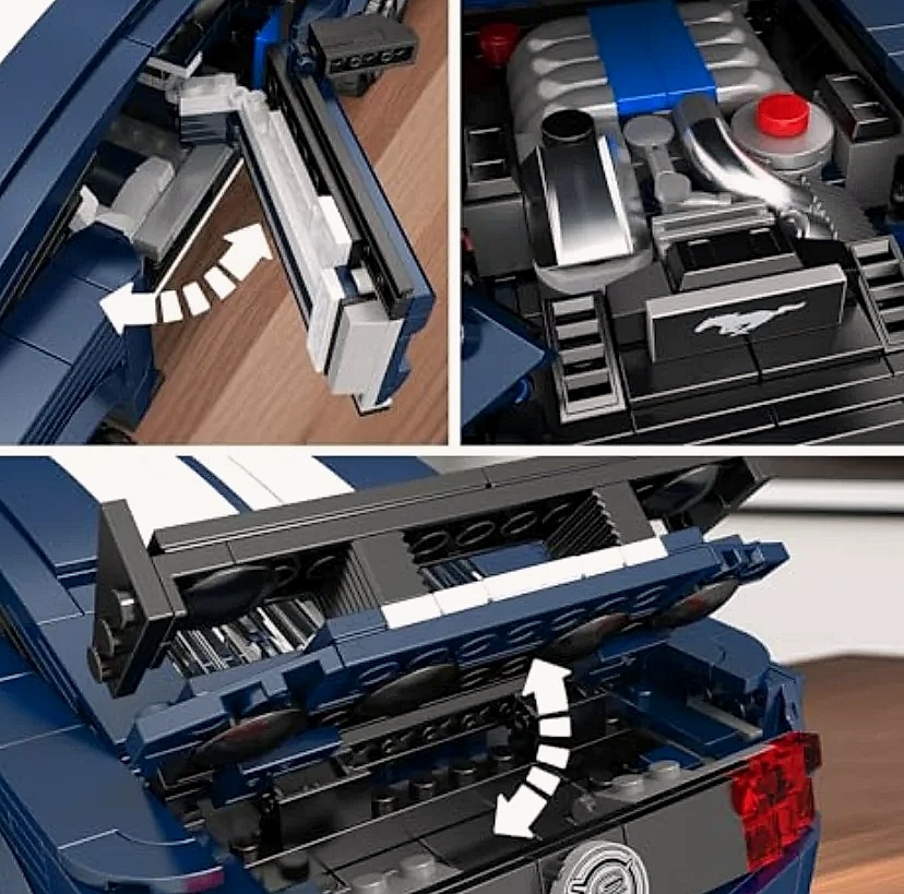 Mould King 10208 Classic Sports Car Building Kit — close-up details