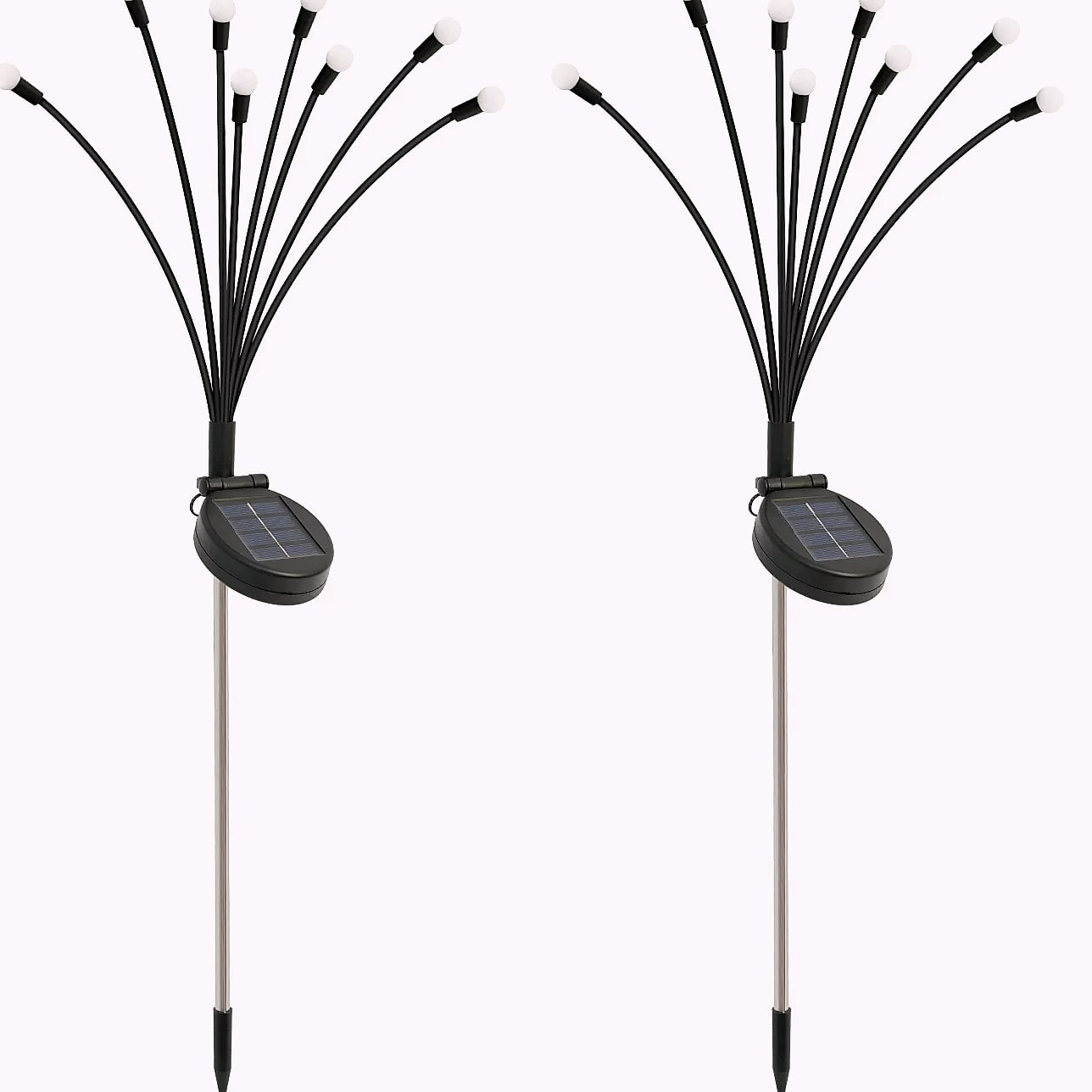 8-Head Solar Firefly Stake Lights, Outdoor Garden Decoration — assembled view