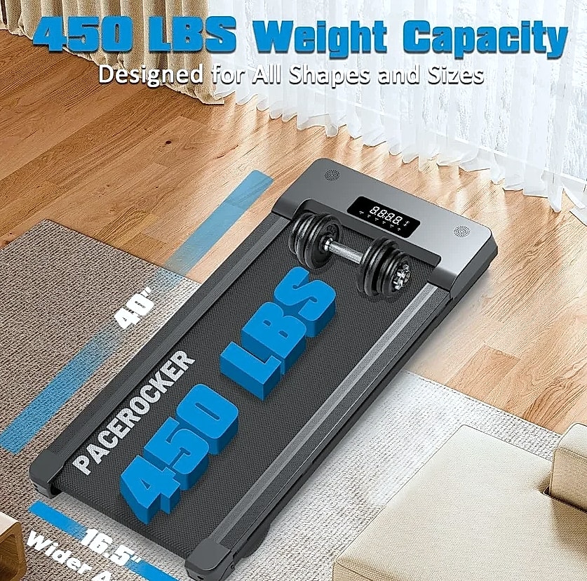 WalkingPad 9-Level Auto Incline Treadmill, 450 lbs Capacity — scale reference