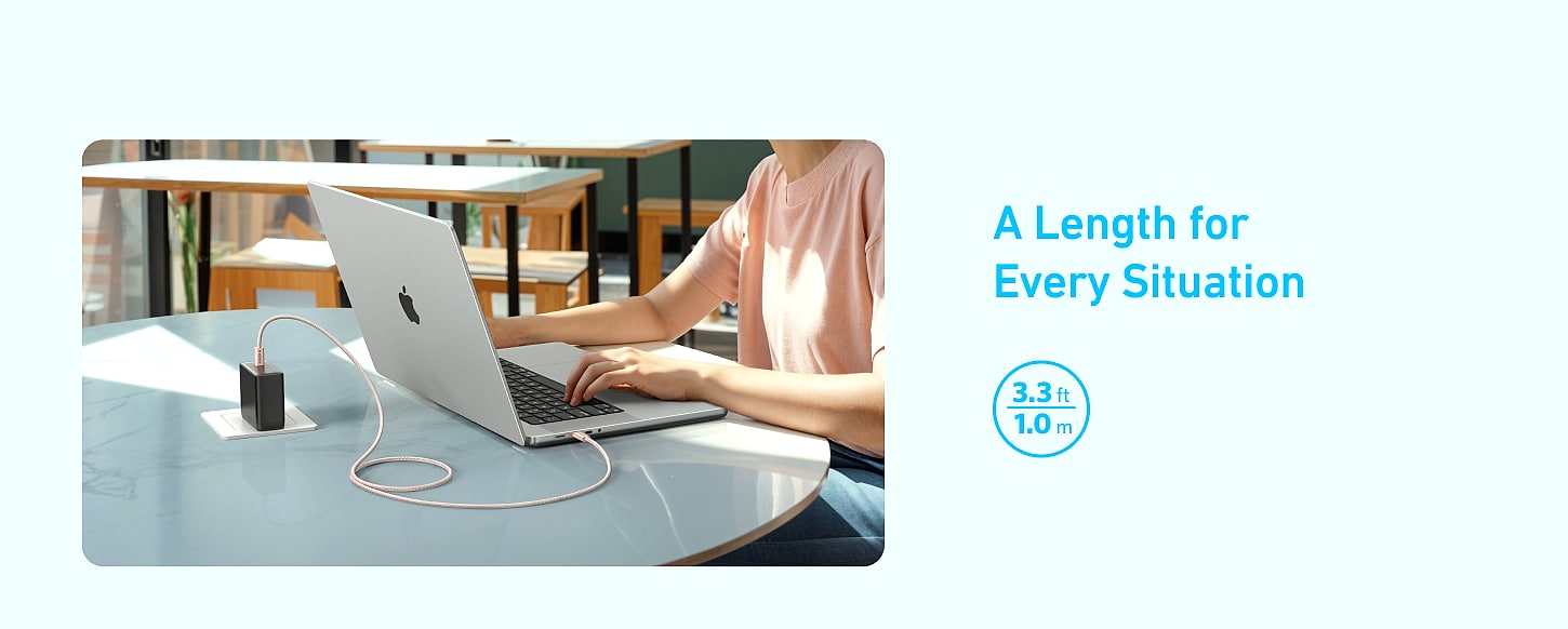 Anker Zolo USB-C to USB-C Cable 240W Fast Charging 6ft — interior detail