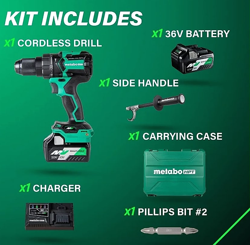 Kankeirr Metabo HPT 36V Brushless Hammer Drill Kit — build progress