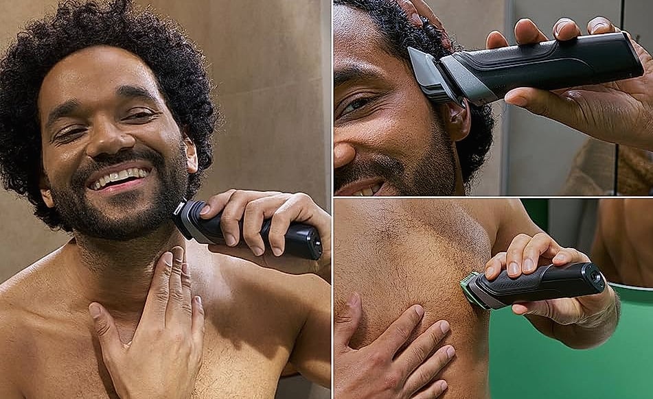 Philips Norelco Multigroom 5000 MG5910/49 18-Piece Grooming — side view