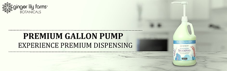 Ginger Lily Farms Gallon Pump Dispenser, 1 oz per pump — package contents