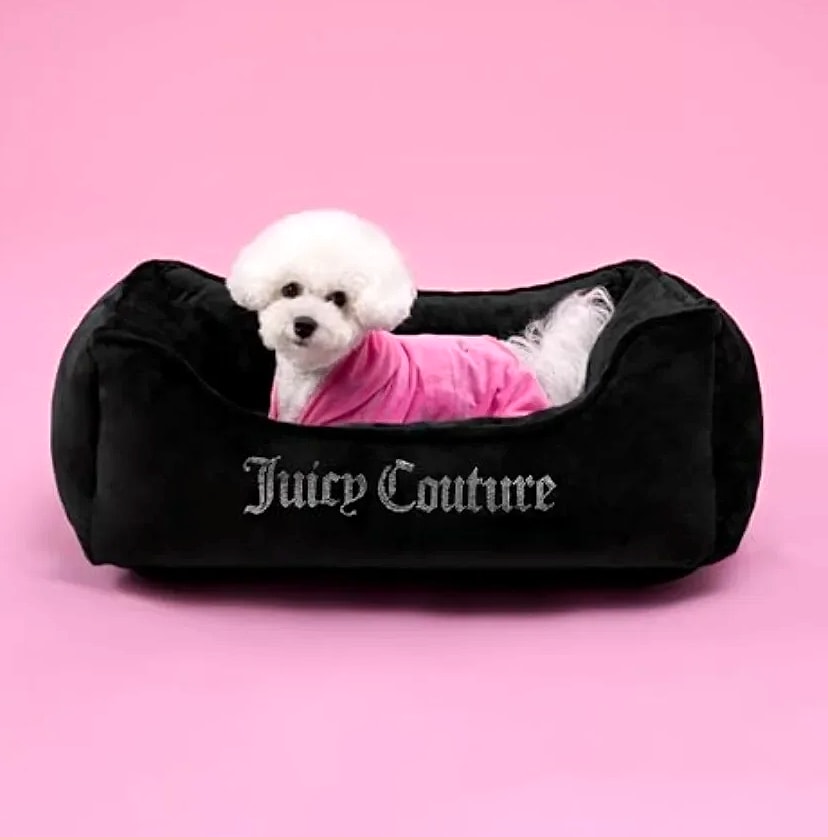 Crown Bling Small Pet Bed rose gold velvet orthopedic — package contents