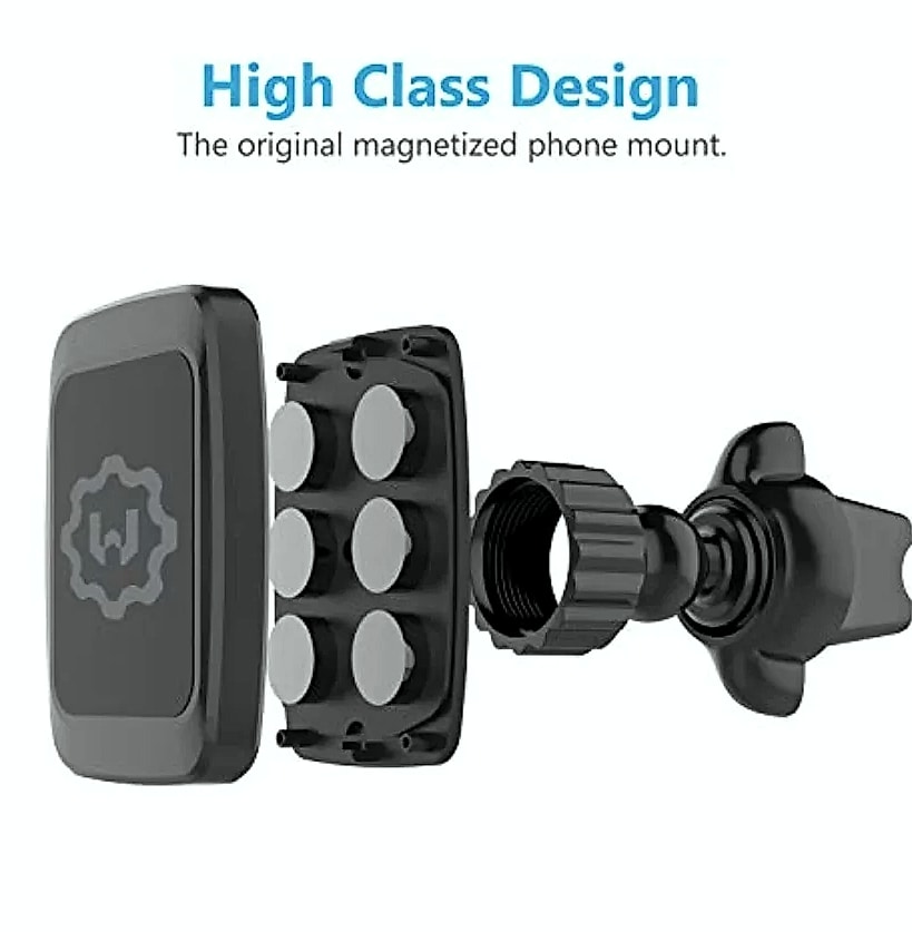Magnetic Car Phone Holder with Air Vent Mount — close-up details
