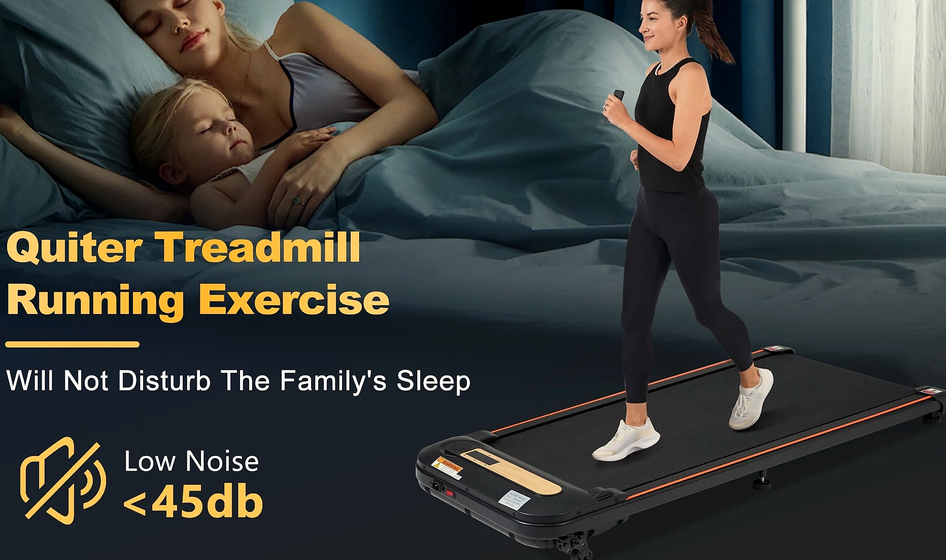 WalkingPad Treadmill with Incline, 2.5HP Motor, 300lb — close-up details