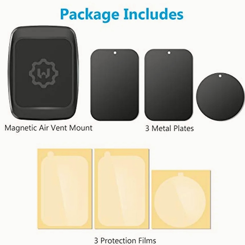 Magnetic Car Phone Holder with Air Vent Mount — feature highlights