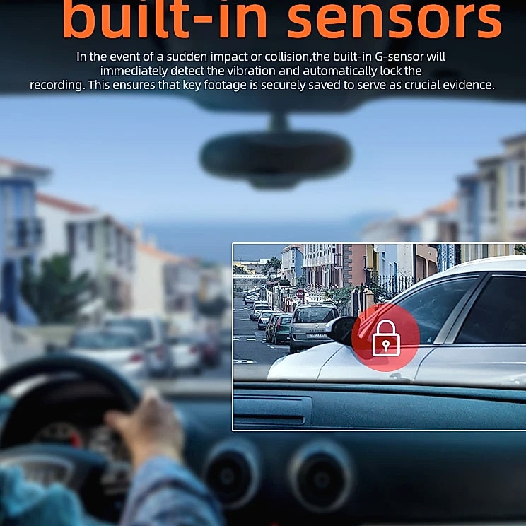 MUÜBAER G58-1 4K Dash Cam 4-Channel with GPS — scale reference