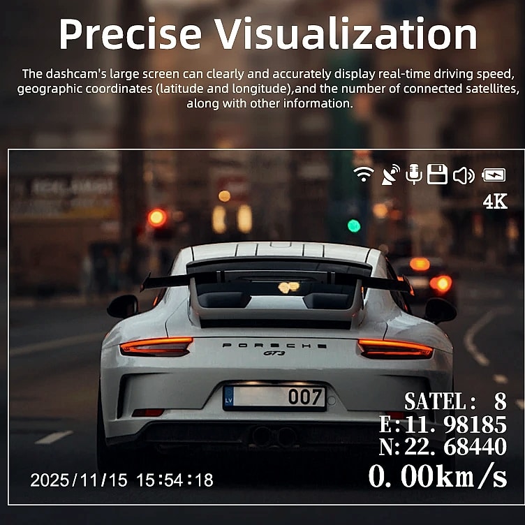 MUÜBAER G58-1 4K Dash Cam 4-Channel with GPS — feature highlights