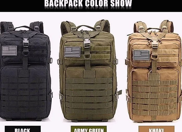 ReFire Gear 45L Tactical Backpack Molle EDC Trekking — assembled view