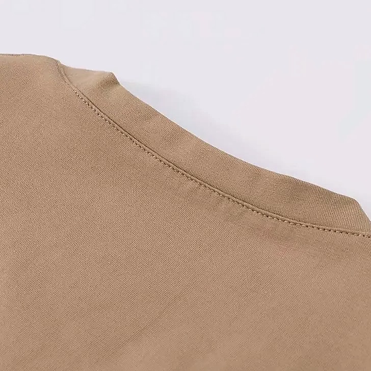 Dozw U-Neck Crop Top High Waist Women's Casual T-Shirt — scale reference
