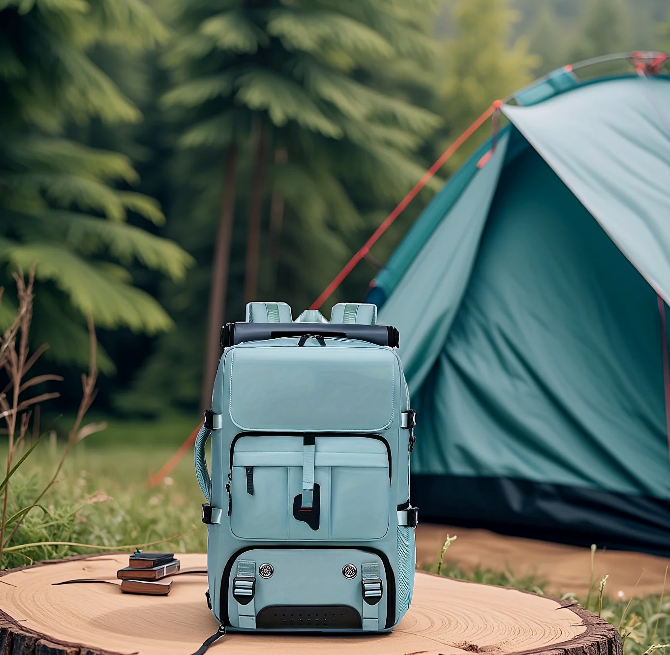Large Capacity Laptop Backpack with Travel Organizer — close-up details