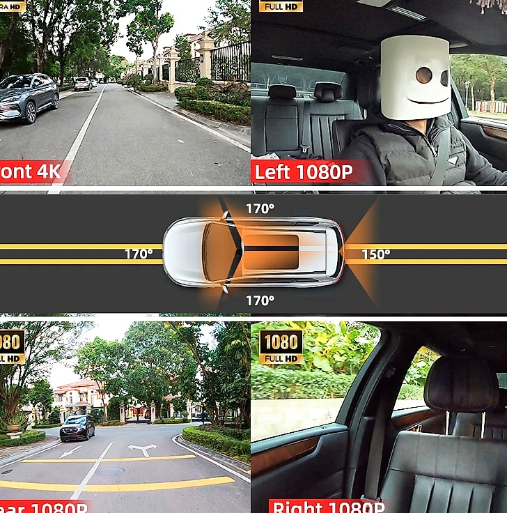 MUÜBAER G58-1 4K Dash Cam 4-Channel with GPS — close-up details