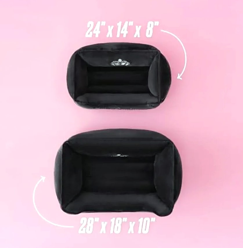 Crown Bling Small Pet Bed rose gold velvet orthopedic — parts overview