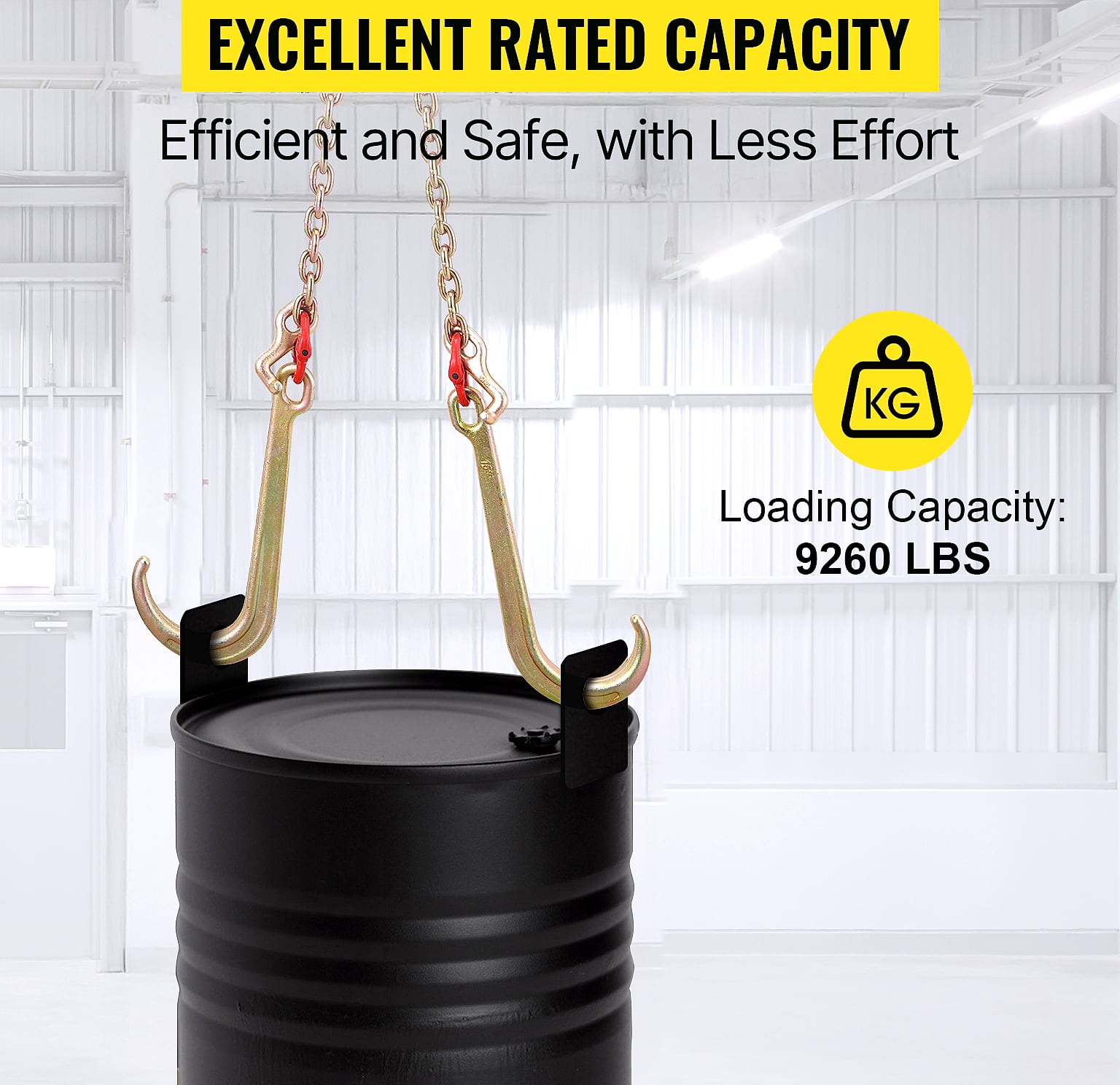 SucceBuy G80 V Bridle Chain 5/16" x 2' Towing Chain with — scale reference