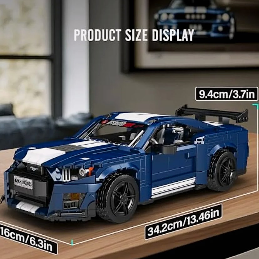 Mould King 10208 Classic Sports Car Building Kit — scale reference