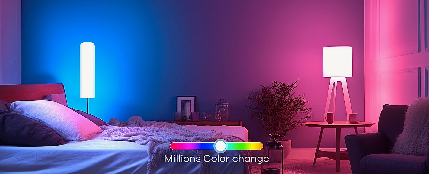 Linkind Matter Smart Light Bulb A19 E26 WiFi RGBTW 6-Pack — side view