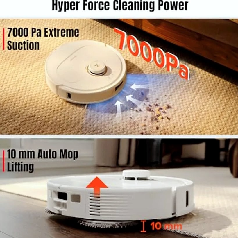 Qrevo MaxV Robot Vacuum and Mop with FlexiArm Design — scale reference