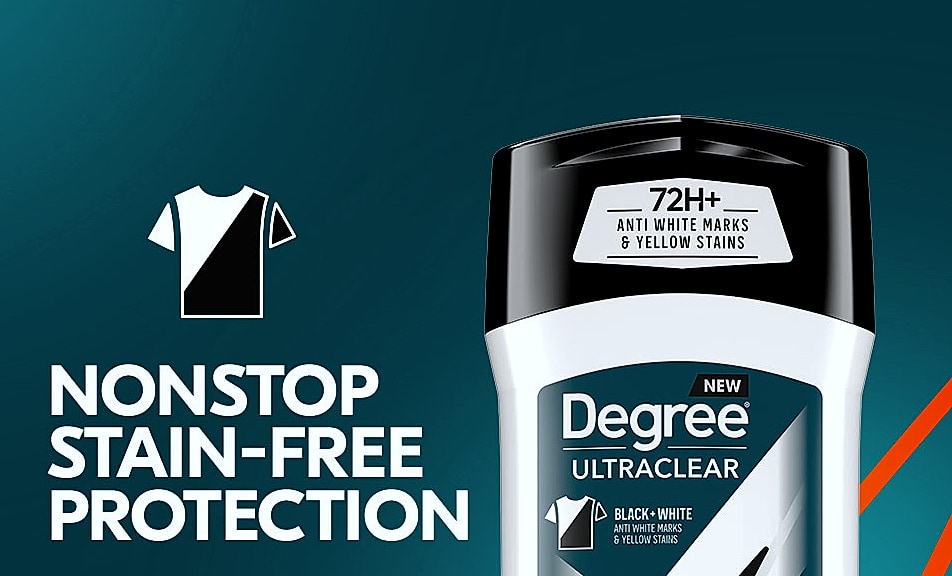 Degree Men UltraClear Black+White Antiperspirant, 72-Hour — package contents