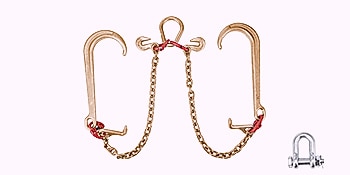 SucceBuy G80 V Bridle Chain 5/16" x 2' Towing Chain with — package contents