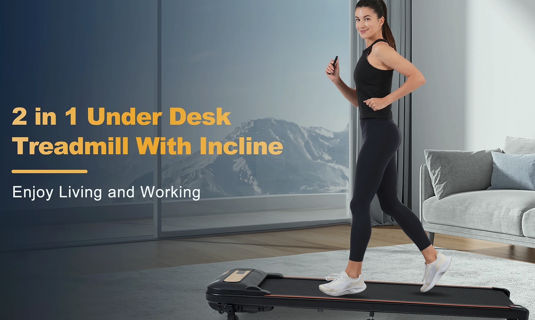 WalkingPad Treadmill with Incline, 2.5HP Motor, 300lb — parts overview