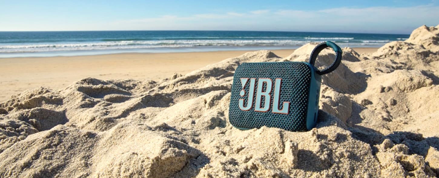JBL Go 4 Portable Bluetooth Speaker, Waterproof and — close-up details