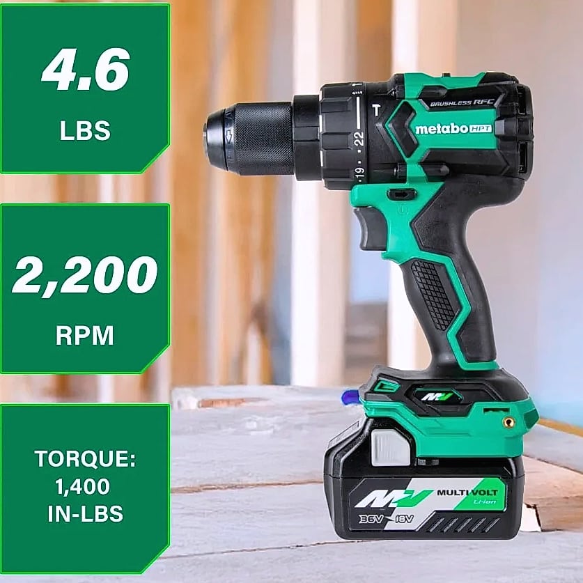 Kankeirr Metabo HPT 36V Brushless Hammer Drill Kit — feature highlights