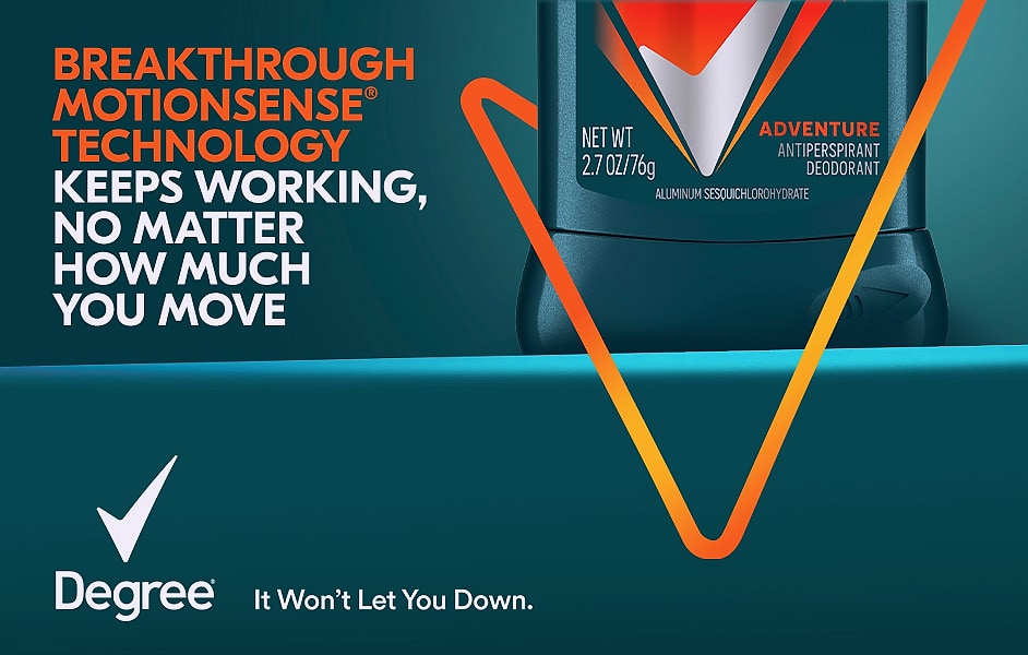 Degree Men Adventure Antiperspirant Deodorant, 2.7 oz, 4 — assembled view