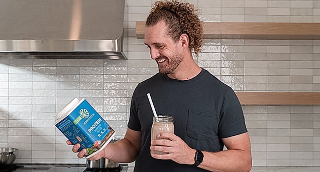 Sunwarrior Warrior Blend Vanilla Plant Protein Powder — assembled view