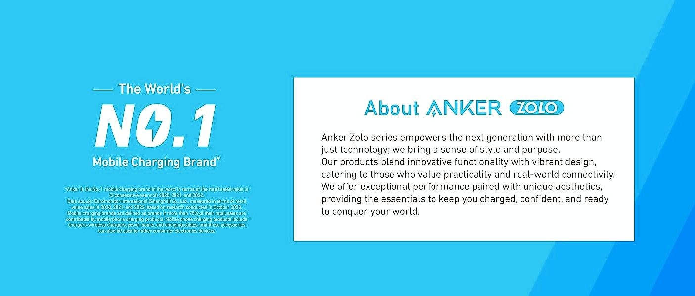 Anker Zolo USB-C to USB-C Cable 240W Fast Charging 6ft — assembled view