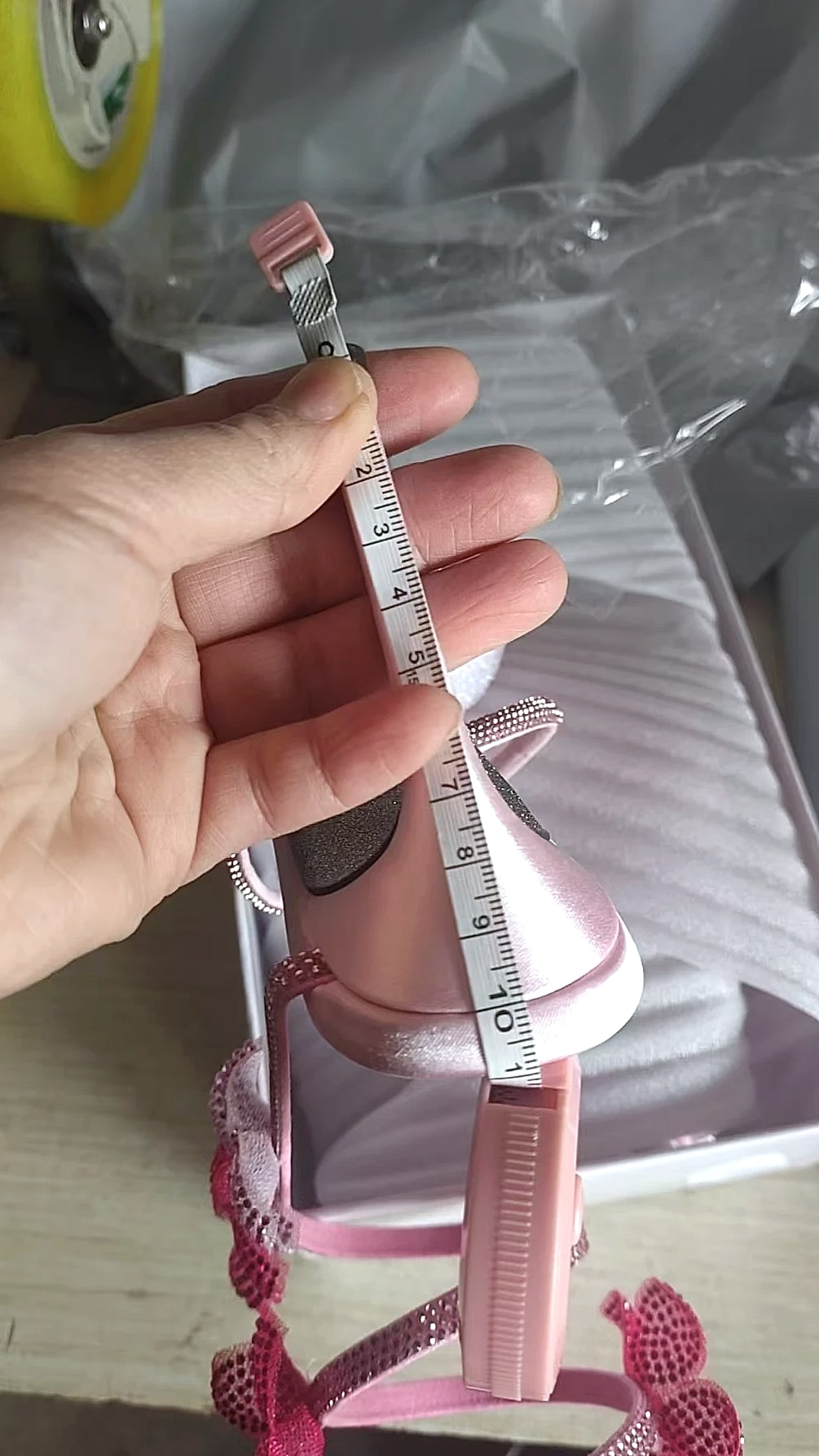Crystal Flower Ankle Strap Sandals with Thin High Heels — parts overview