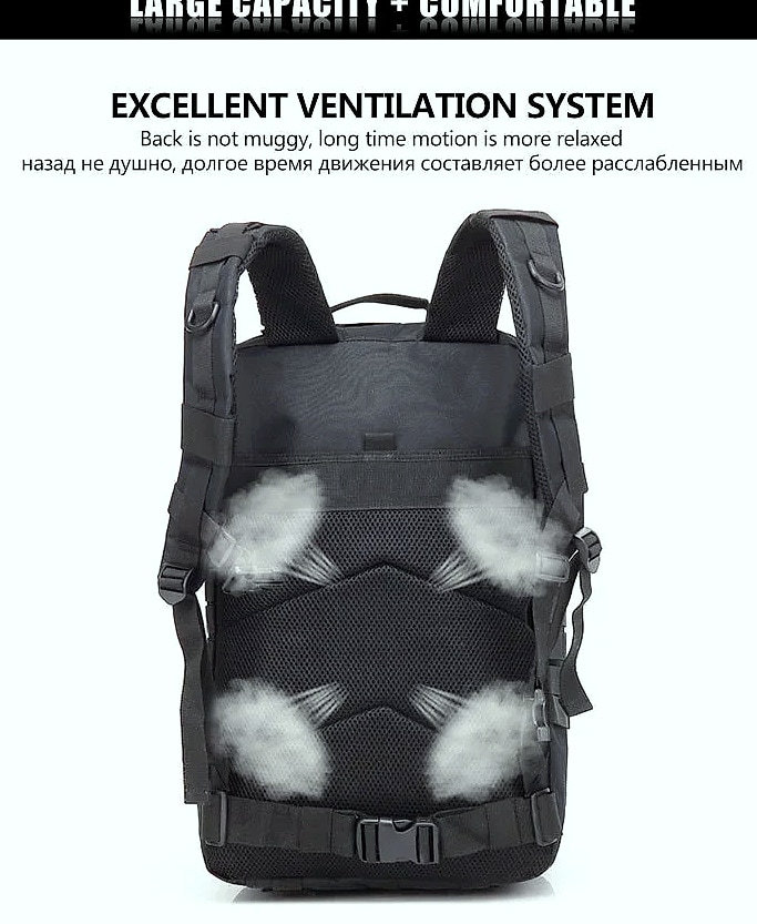 ReFire Gear 45L Tactical Backpack Molle EDC Trekking — feature highlights