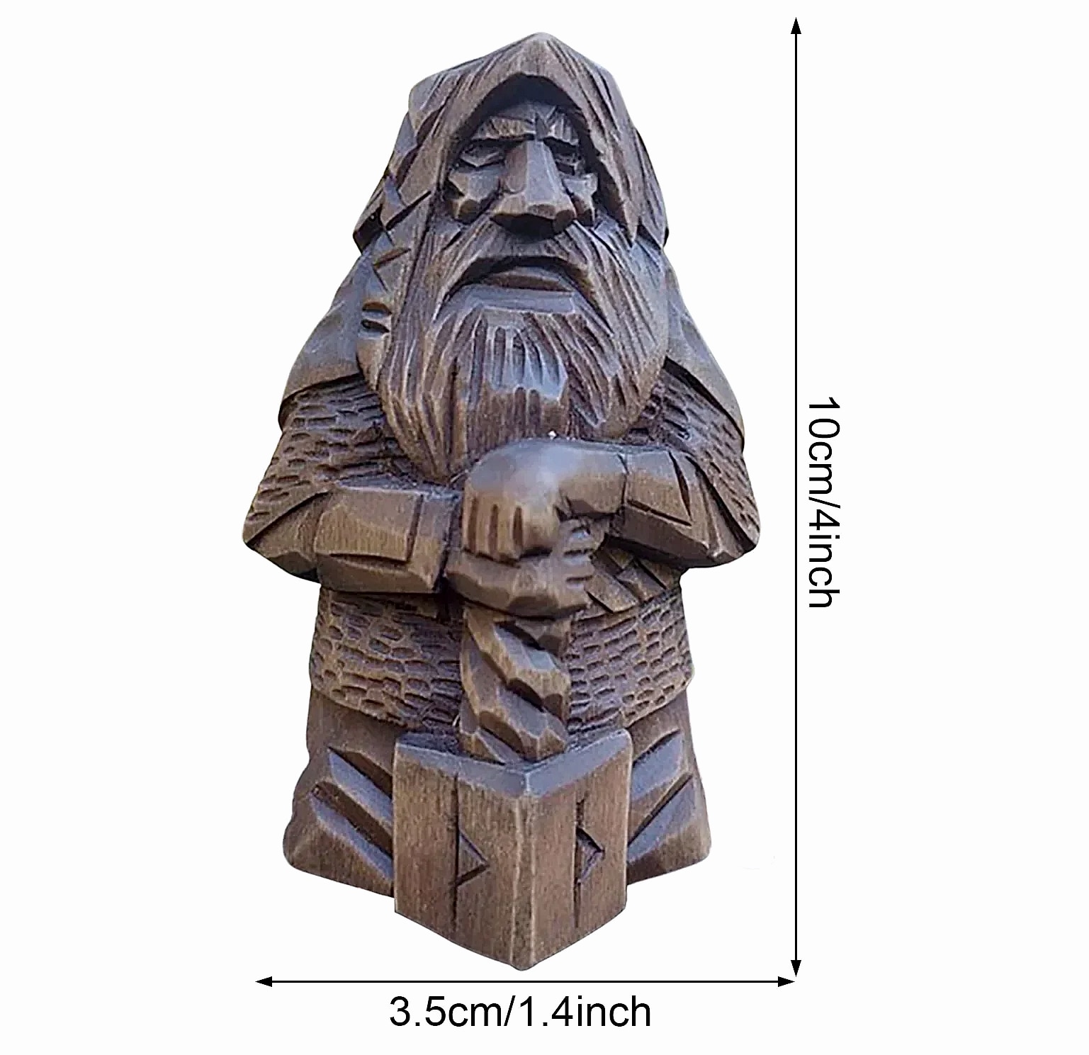 Norse Odin Viking Resin Statue with Spear Garden Ornament — feature highlights